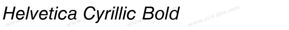 Helvetica Cyrillic Bold字体转换